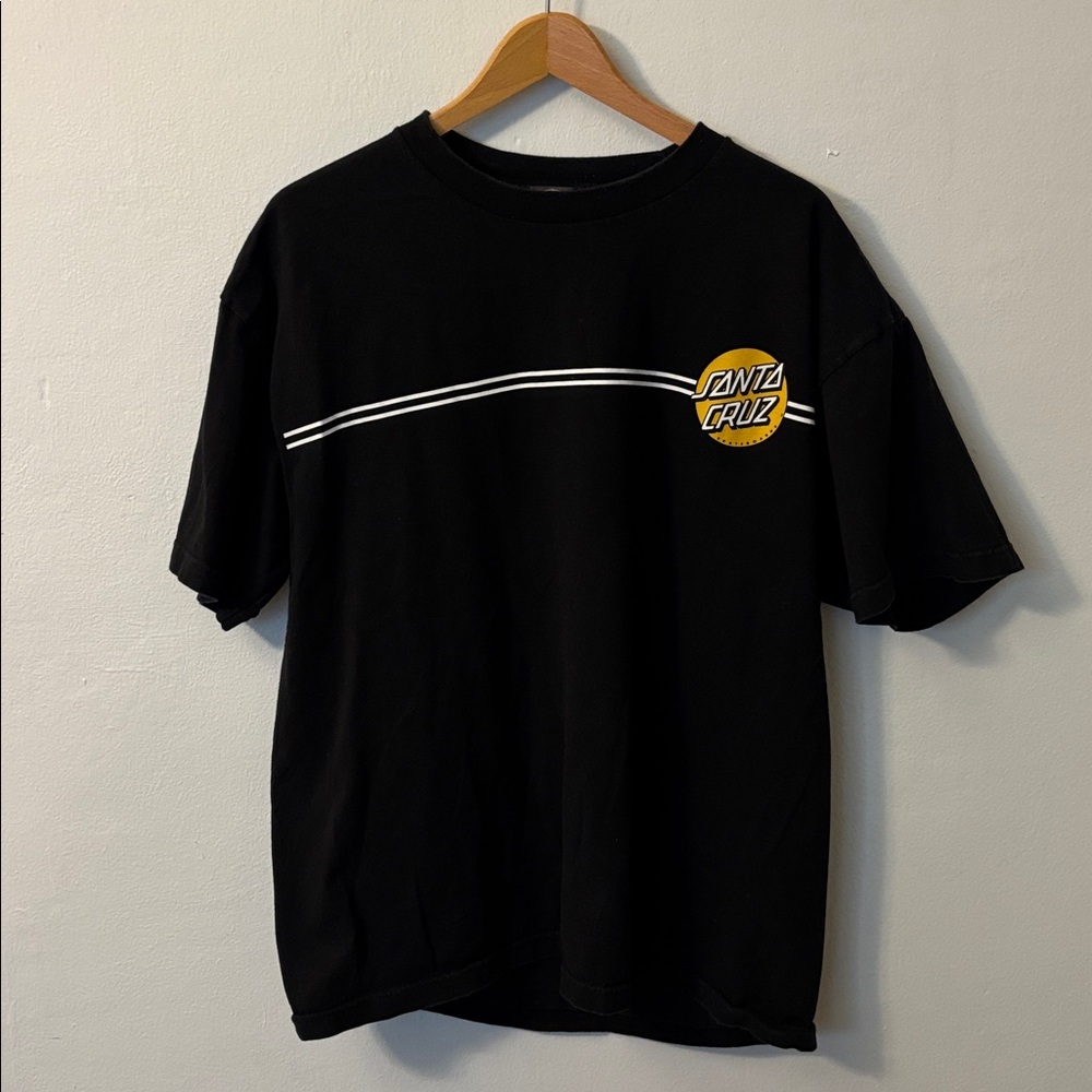 Santa Cruz Men’s XL Black‎ Logo T-Shirt Skateboard